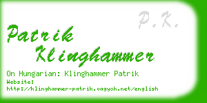 patrik klinghammer business card